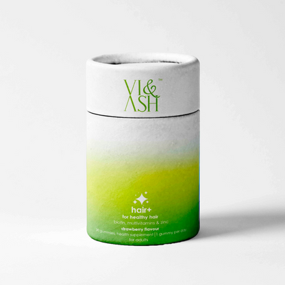 Vi & Ash Hair+ Biotin Hair Gummies  | With Biotin, Multivitamins A, C, E & Zinc For Strong and Shiny Hair