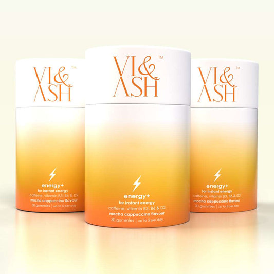 Vi & Ash Energy+ Gummies (Pack of 3) - Mocha Cappuccino Flavour Energy Gummies
