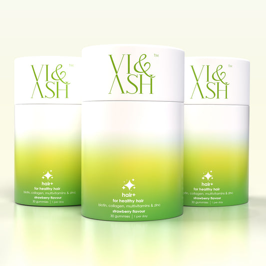 Vi & Ash Hair+ Biotin Hair Gummies (Pack of 3)