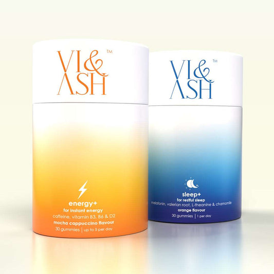 Vi & Ash AM | PM Essentials - Energy and Sleep Gummies (Combo)