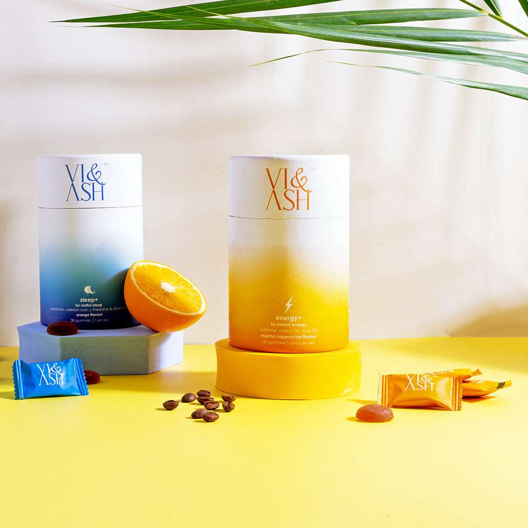Vi & Ash AM | PM Essentials - Energy and Sleep Gummies (Combo)